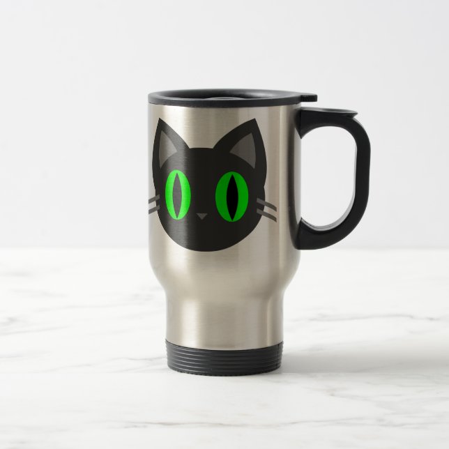 Kawaii Kitty Halloween Reisebecher (Rechts)