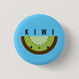 Kawaii   Kiwi   Badge Button