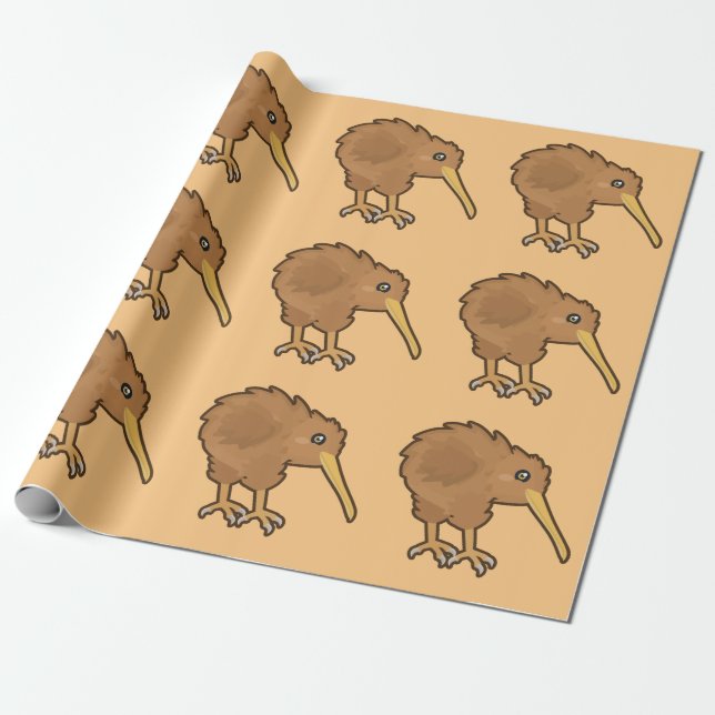 Kawaii Kiwi Geschenkpapier (Ungerollt)
