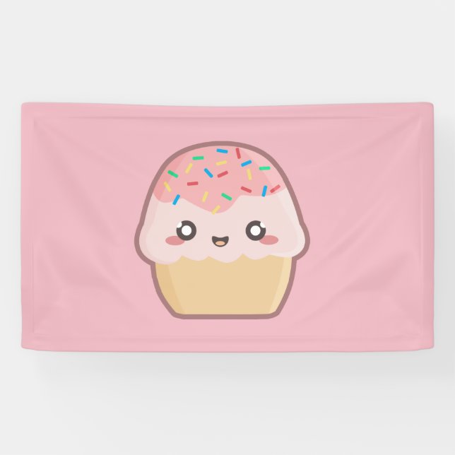 Kawaii kleiner Kuchen Banner (Horizontal)