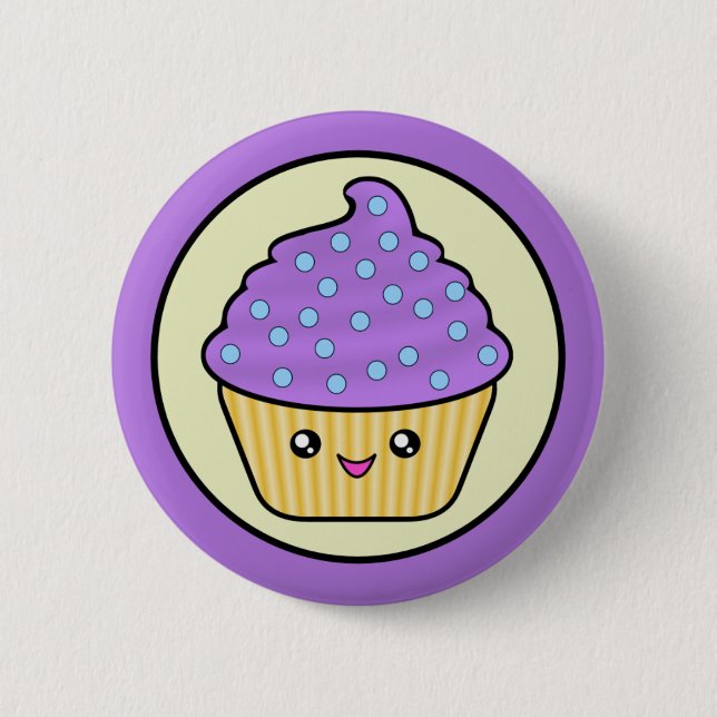 Kawaii kleiner Kuchen Cuppy Kuchen Button (Vorderseite)