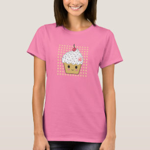 Kawaii kleiner Kuchen in den Tupfen T-Shirt