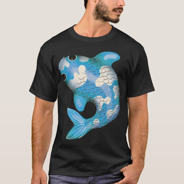 Kawaii Koi Fisch T-Shirt (Vorderseite)