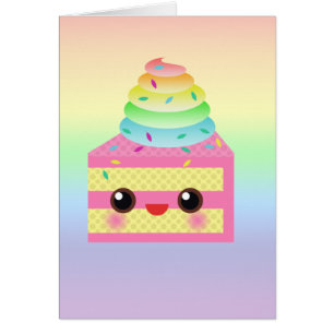 Kawaii Kuchen-Rosa-Regenbogen besprüht