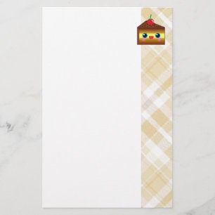 Kawaii Kuchen-Torten-Schokoladen-Vanille-Creme-Kir Briefpapier