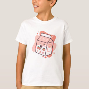 Kawaii-Kuh Retro-Japanische Pfirsichmilch T-Shirt