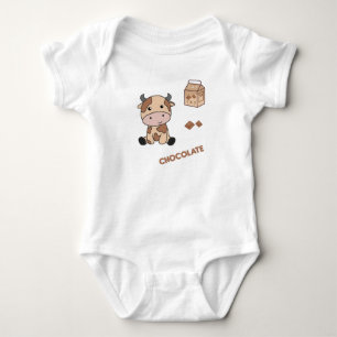 Kawaii-Kuh Retro-Japanische Schokoladen-Kühe Baby Strampler