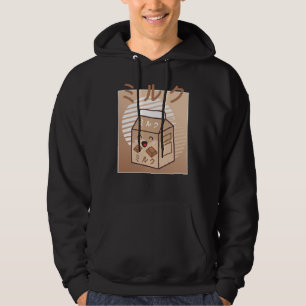 Kawaii-Kuh Retro-Japanische Schokoladenmilch-Kühe Hoodie