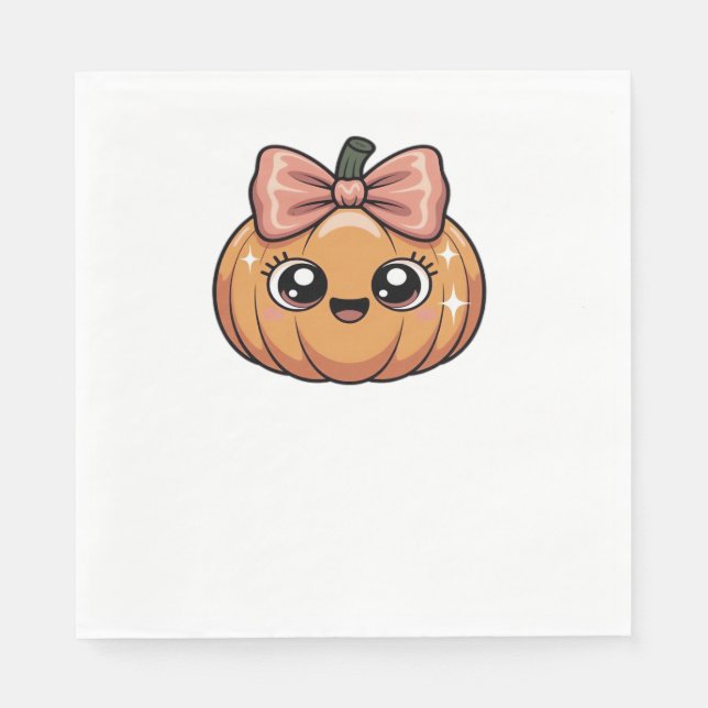 Kawaii Kürbis Klassischer T - Shirt Serviette (Vorderseite)
