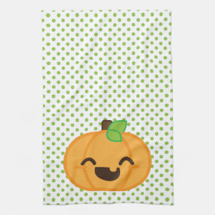 Kawaii Kürbislaterne Pumpkin Kitchtuch Handtuch