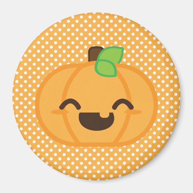Kawaii Kürbislaterne Pumpkin Magnet (Vorne)