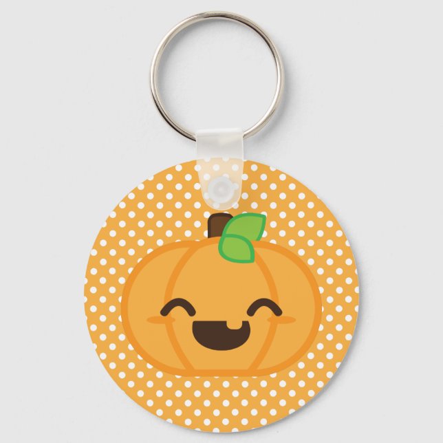 Kawaii Kürbislaterne Pumpkin Schlüsselanhänger (Vorderseite)