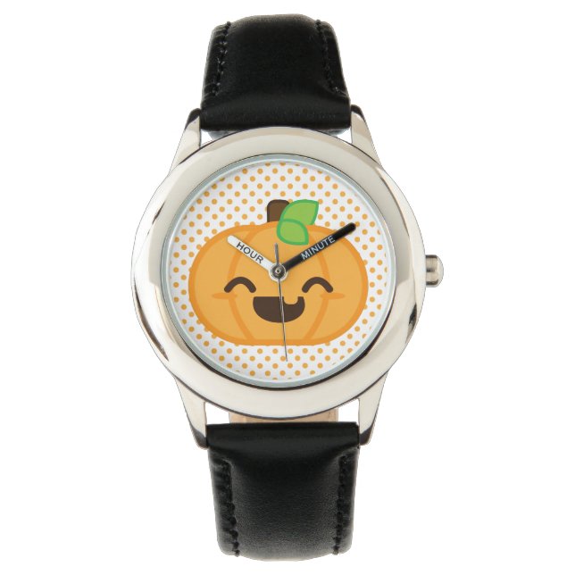 Kawaii Kürbislaterne Pumpkin Watch Armbanduhr (Vorderseite)