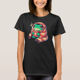 Kawaii Kuschel-Frosch mit Heißgetränk-Warmer-Decke T-Shirt