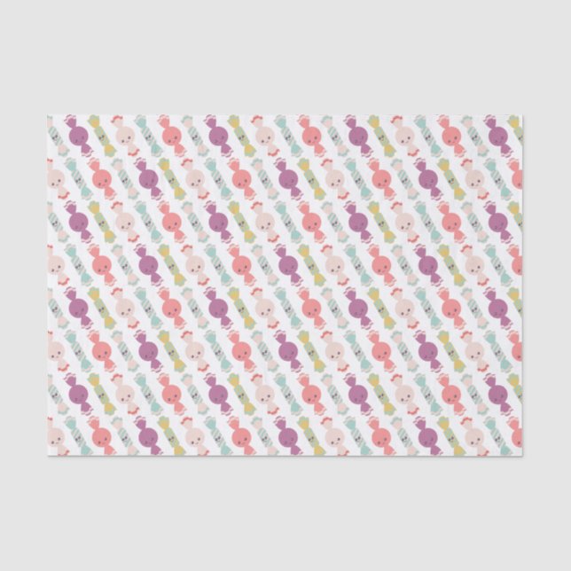 Kawaii lächelnd Candy Tissue Seidenpapier (Vorderseite)