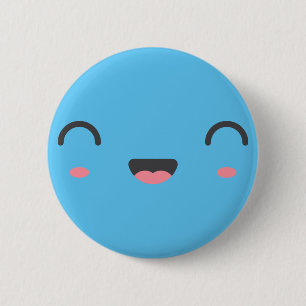 Kawaii lächelnd Gesicht mit runden geschlossenen A Button