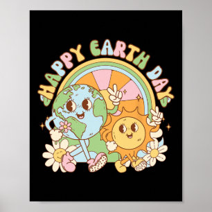 Kawaii lächelt Tag Erde Kinder Jungen Männer Wesen Poster
