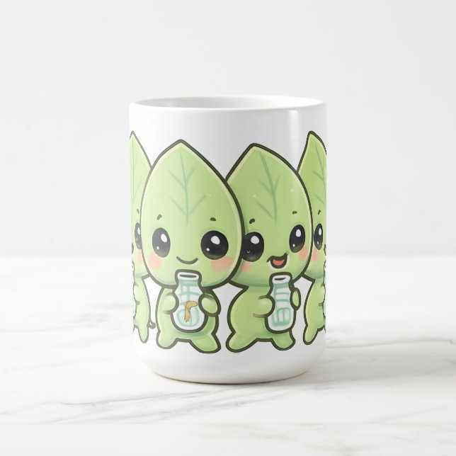 Kawaii Leaf Babies Parade Kaffeetasse (Mittel)