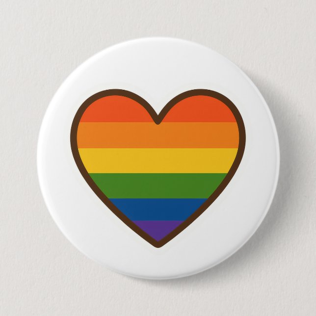 Kawaii LGBTQ+ Primer Herzschlag Button (Vorderseite)