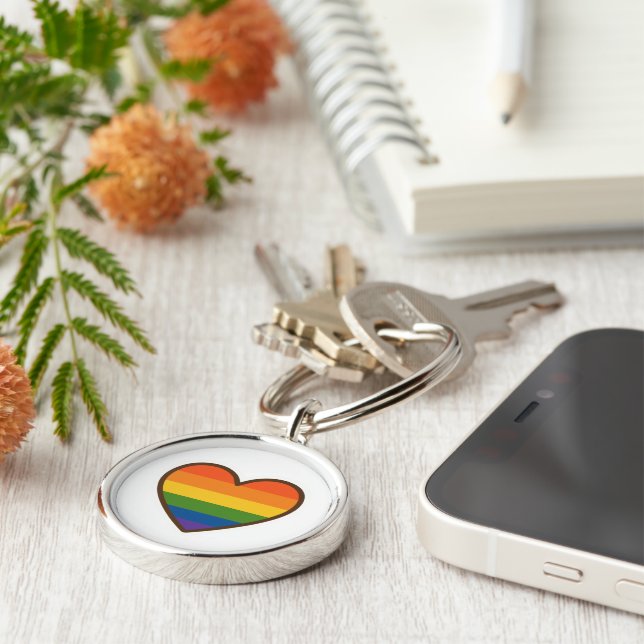 Kawaii LGBTQ+ Primer Herzschlag Schlüsselanhänger (Seite)