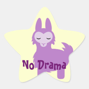 Kawaii Lila Llama Stern-Aufkleber
