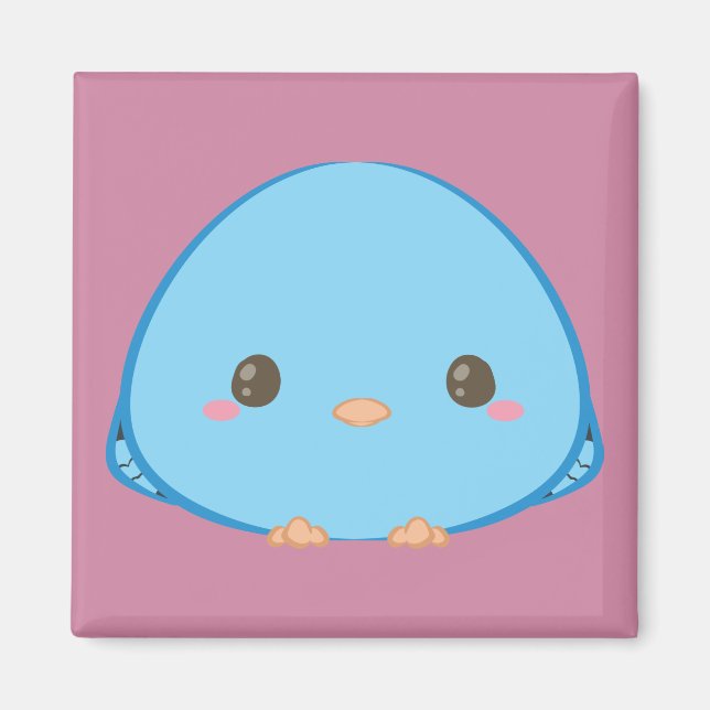 Kawaii Lineolated Parakeet Magnet (Vorne)