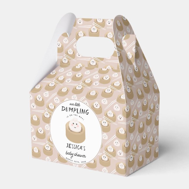 Kawaii Little Dumpling Gender Neutral Baby Shower Geschenkschachtel (Vorderseite)