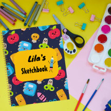 Kawaii Livre de croquis personnalisé pour enfants