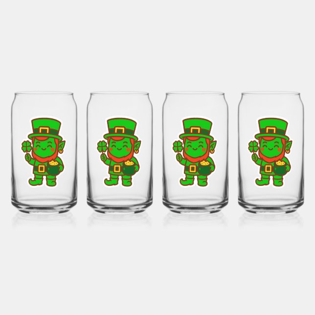 Kawaii Lucky Leprechaun Dosenglas (Hinten)