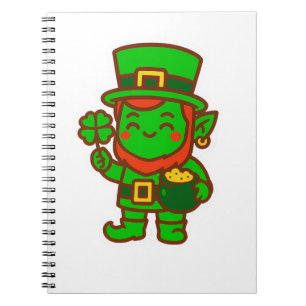 Kawaii Lucky Leprechaun Notizblock