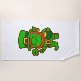 Kawaii Lucky Leprechaun Strandtuch