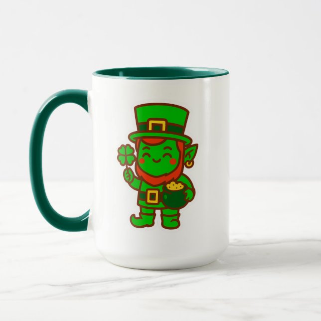 Kawaii Lucky Leprechaun Tasse (Links)