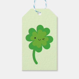Kawaii Lucky Vierblättriges Kleeblatt Geschenkanhänger