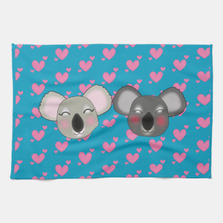Kawaii lustige Koalas in Liebe Küchentuch