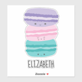Kawaii Macarons Pastel Niedliche Personalisierte C Aufkleber