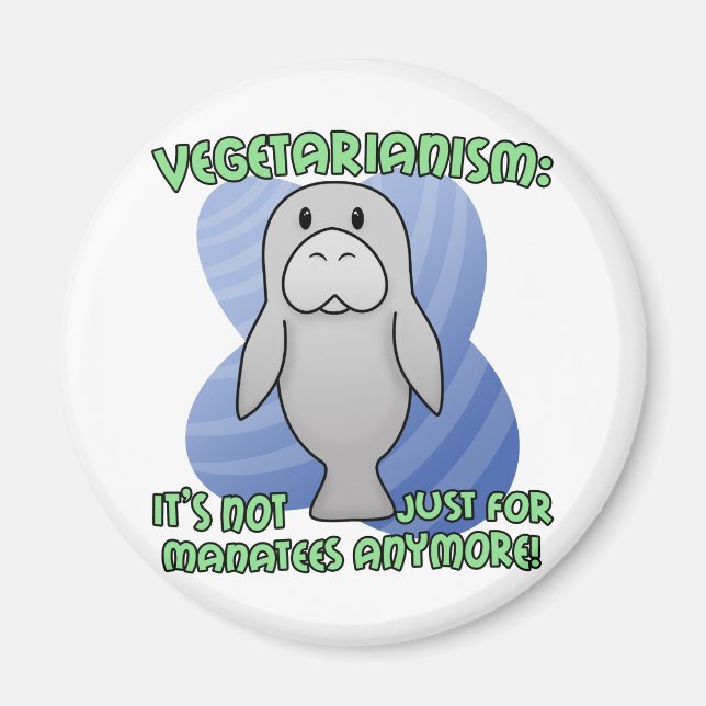 Kawaii Manatee Magnet (Vorne)