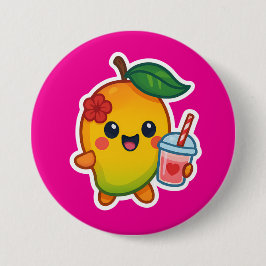Kawaii Mango - Sweetheart Frucht mit Herz Smoothi Button