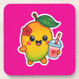 Kawaii Mango - Sweetheart Frucht mit Herz Smoothi Getränkeuntersetzer