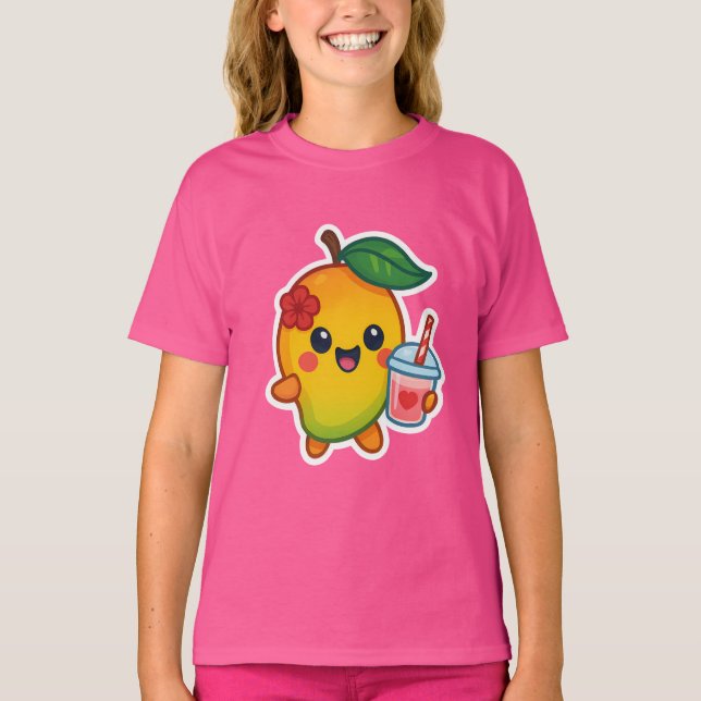 Kawaii Mango - Sweetheart Frucht mit Herz Smoothi T-Shirt (Vorderseite)