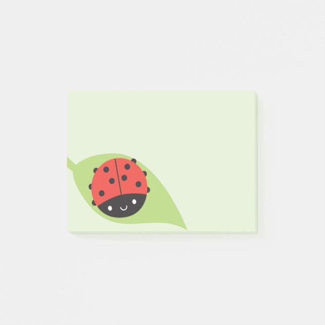 Kawaii Marienkäfer Post-it Klebezettel (Vorderseite)