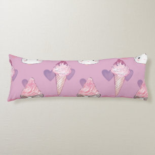 Kawaii Marshmallow & Ice Cream Muster Seitenschläferkissen