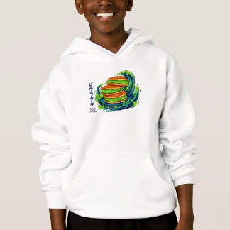 Kawaii Matcha Cream Pancakes Ocean Wave Art Hoodie