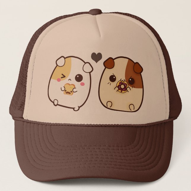 Kawaii Meerschweinchen Truckerkappe (Vorderseite)