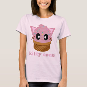 kawaii Miezekatzekegel-Eiscreme-Katze Meow T-Shirt