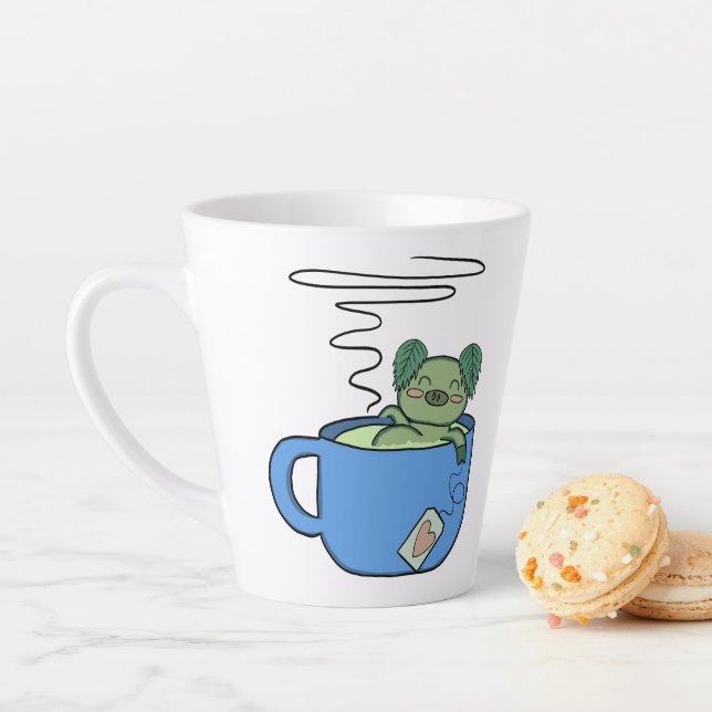 Kawaii Mint Pig Mug (En situation)