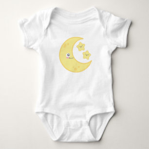 Kawaii Moon and Stars Bekleidung Baby Strampler