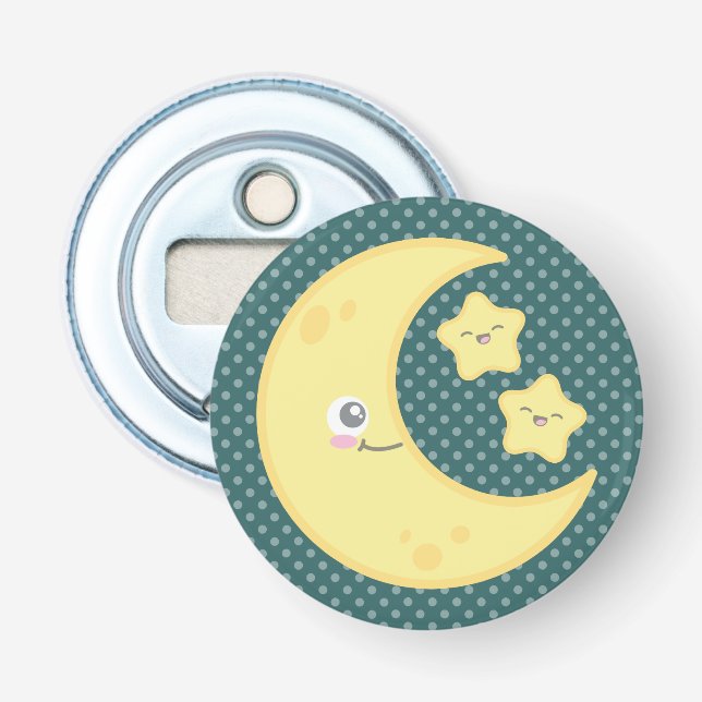 Kawaii Moon and Stars Bottle Opener Flaschenöffner (Vorderseite)