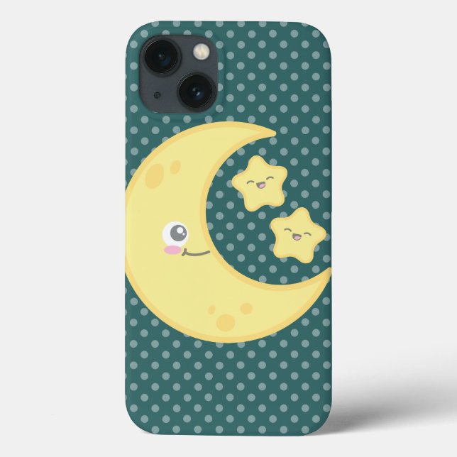Kawaii Moon and Stars iPad Mini Case (Rückseite)