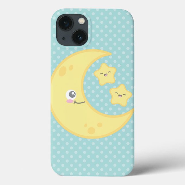 Kawaii Moon and Stars iPad Mini Case (Rückseite)