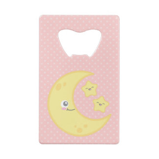 Kawaii Moon and Stars Kreditkarte Flaschenöffner